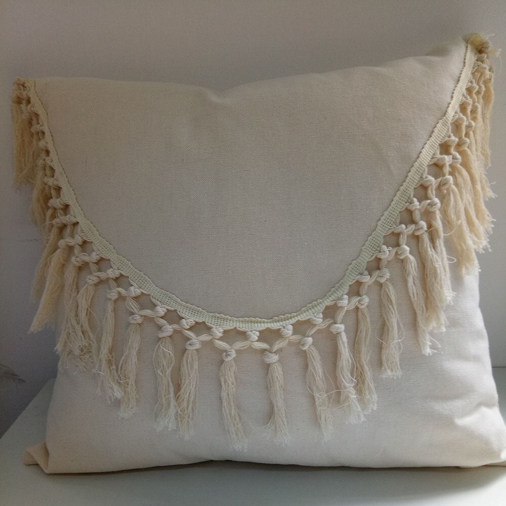 Boho Tassel Pillow Cover