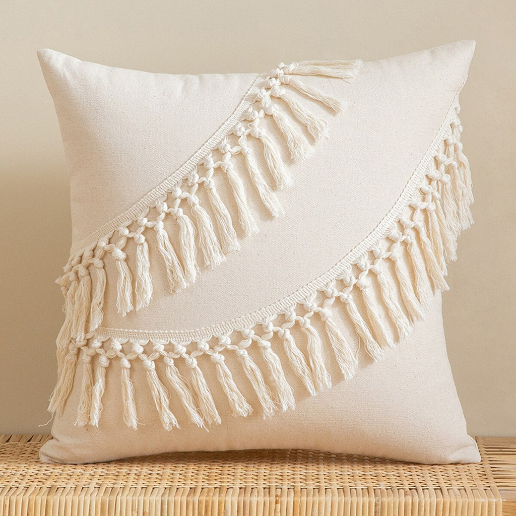 Boho Tassel Pillow Cover