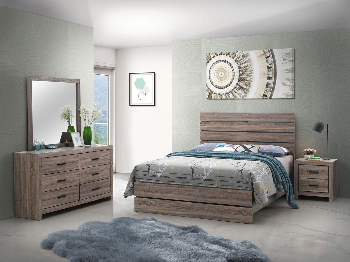 Barrel Oak 4-piece Queen Bedroom Set
