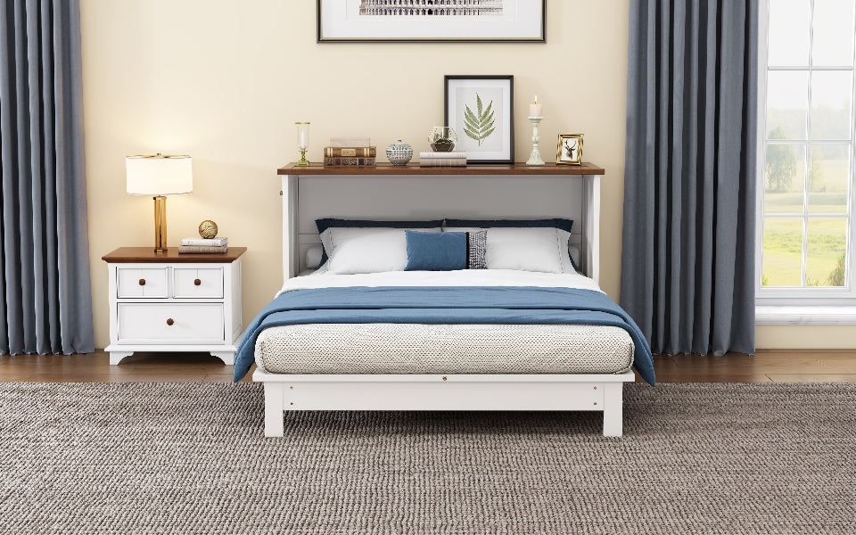 Murphy Bed Modern Charging station/ drawers