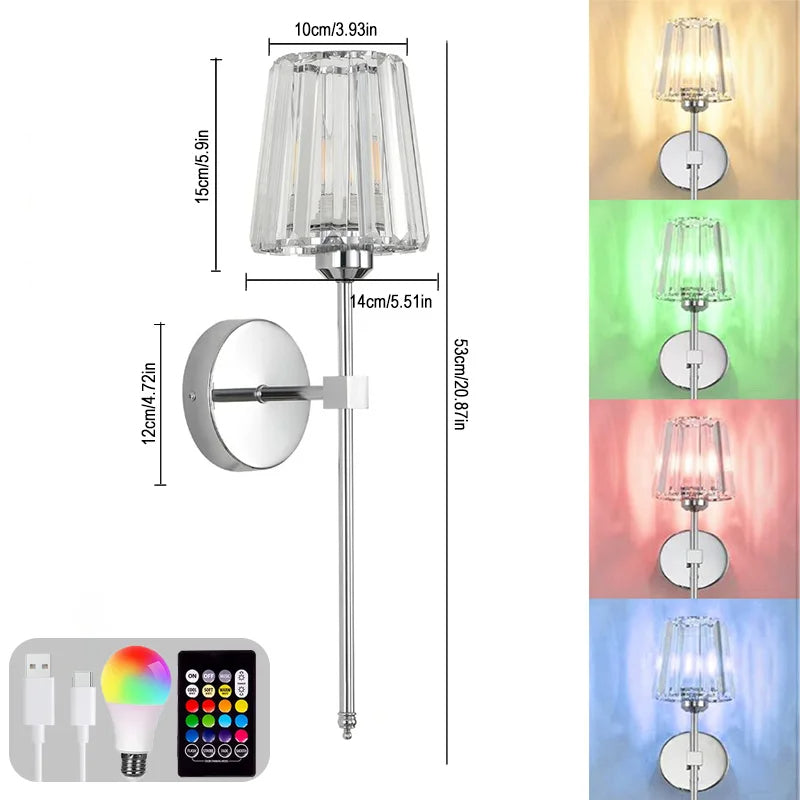 LED RGB Rechargeable Wall Lamp