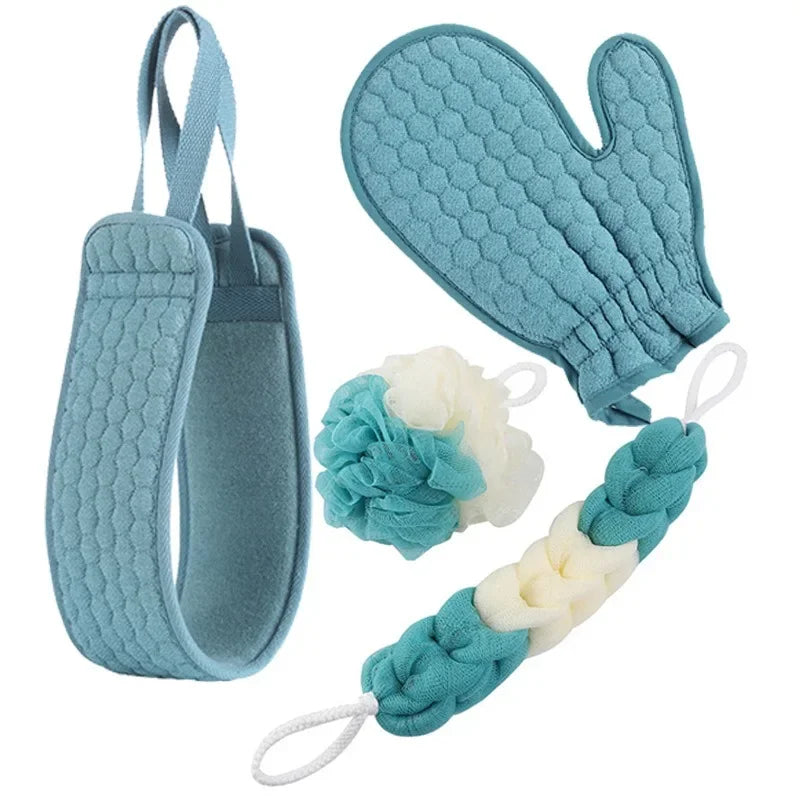 4-Piece Exfoliating Bath Towel Set