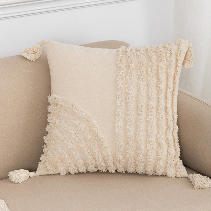 Boho Tassel Pillow Cover