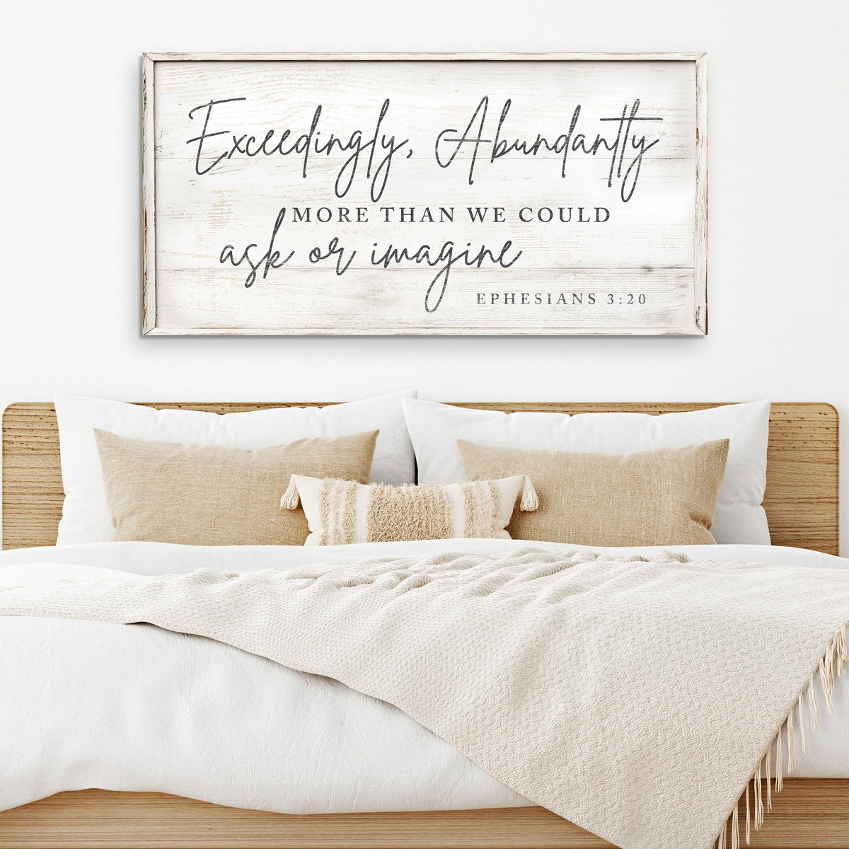 Exceedingly Abundantly Faith Canvas Sign