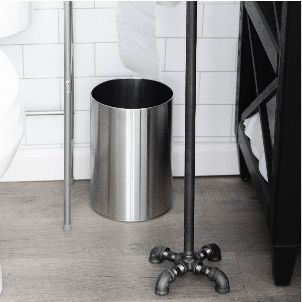 Freestanding Industrial Pipe Toilet Paper Holder