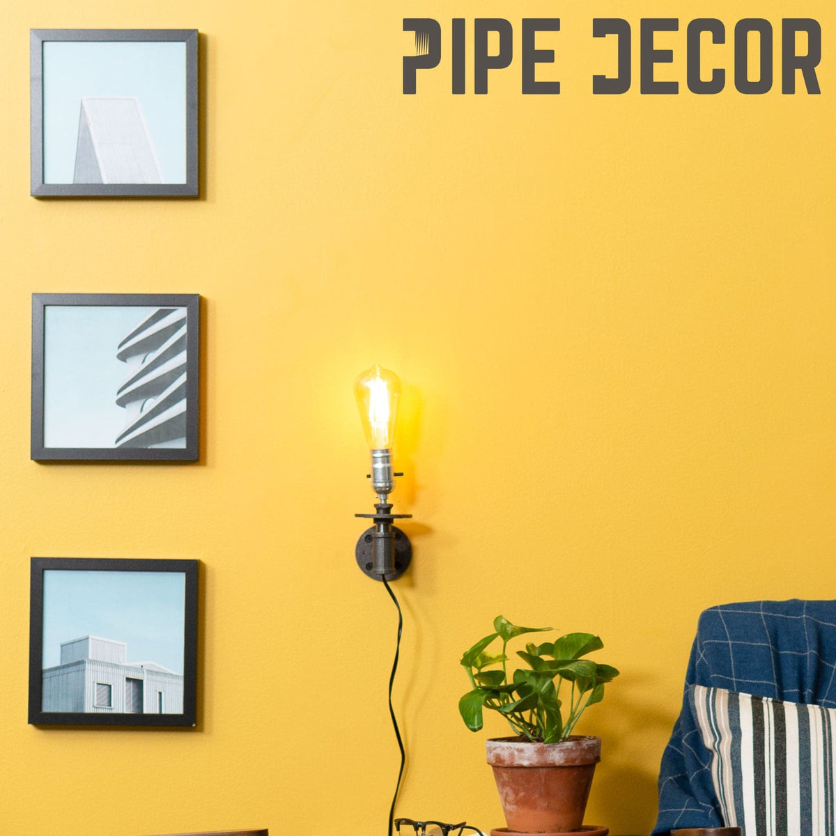 Industrial Pipe Wall Sconce Kit