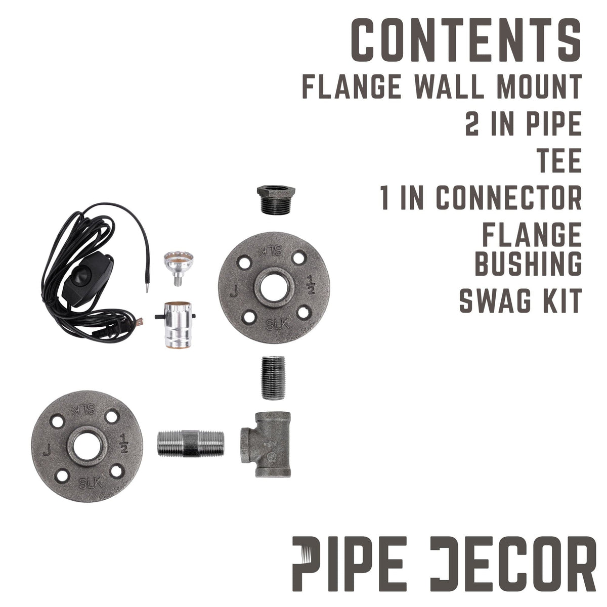 Industrial Pipe Wall Sconce Kit