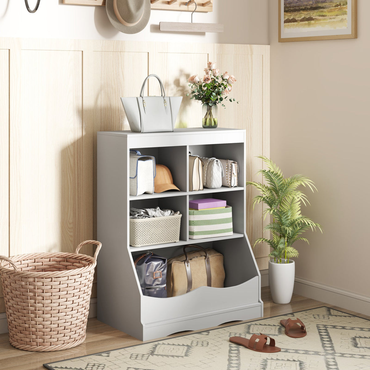 3-Tier Bookcase Storage Bin