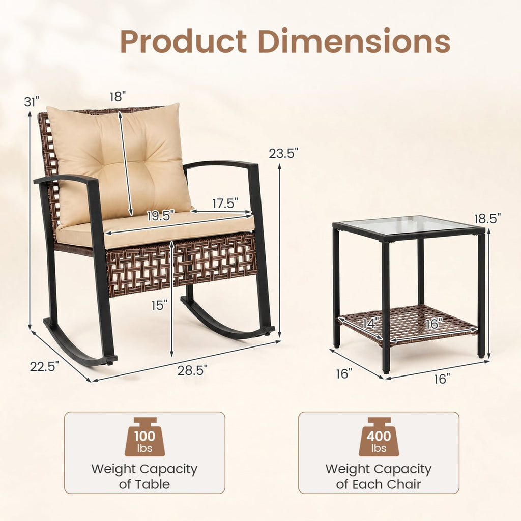 3-Piece Luxury rocking Set