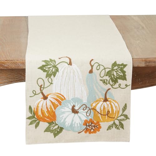 Elegant Harvest Pumpkin Table Runner