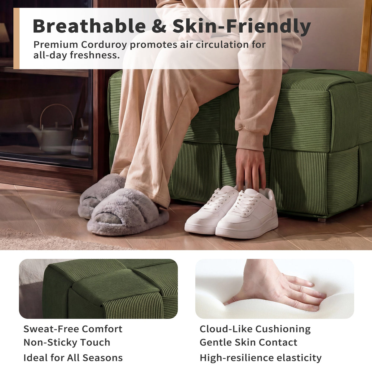 Ottoman Soft Corduroy
