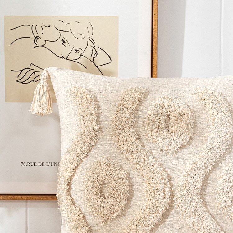 Boho Tassel Pillow Cover