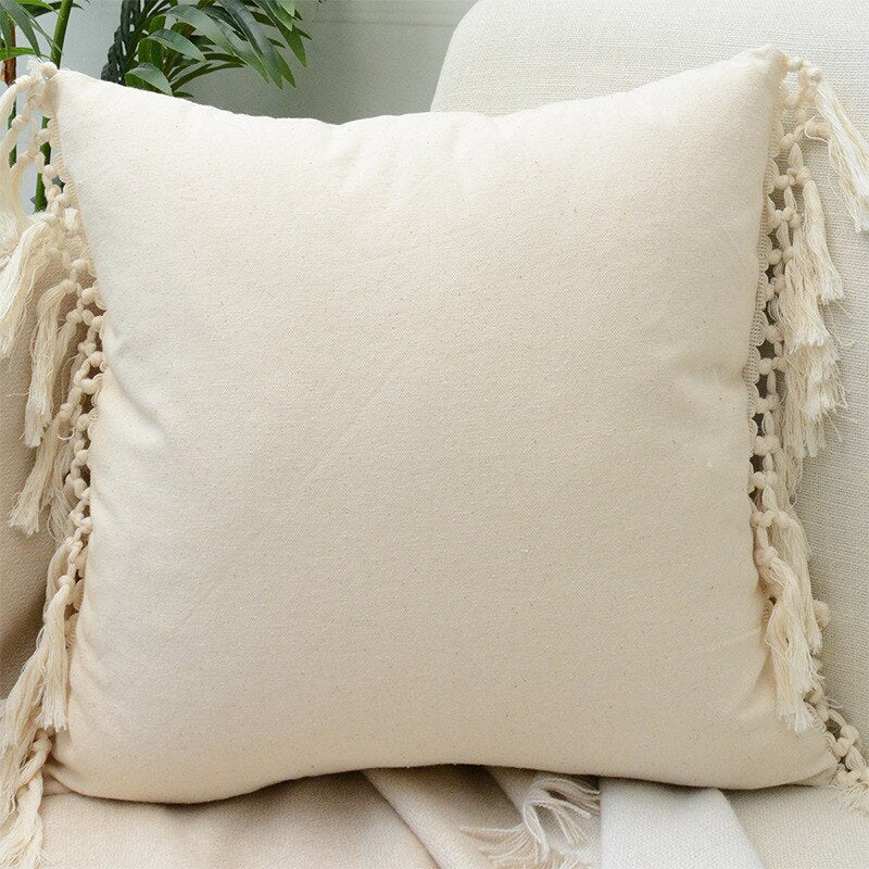 Boho Tassel Pillow Cover