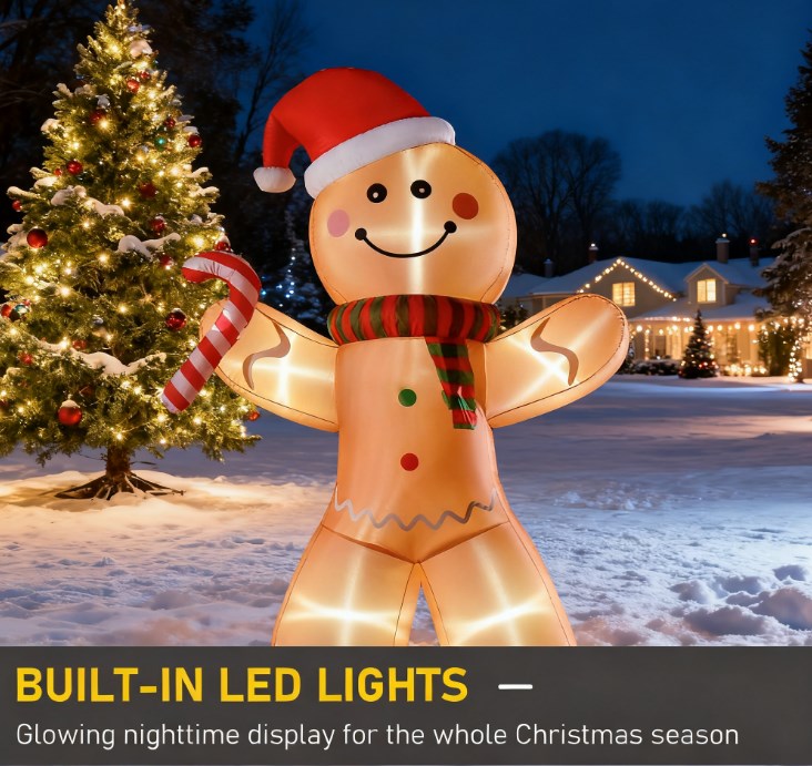 Christmas Inflatable Gingerbread Man