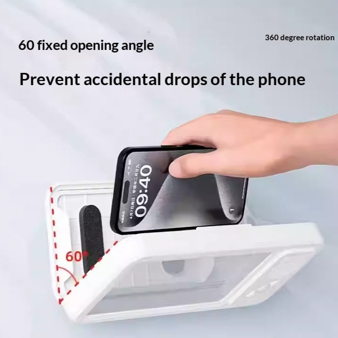 Waterproof Bath Phone Holder with Bluetooth Speaker