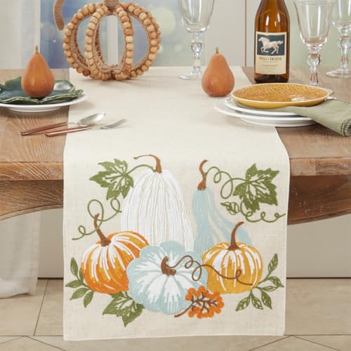 Elegant Harvest Pumpkin Table Runner