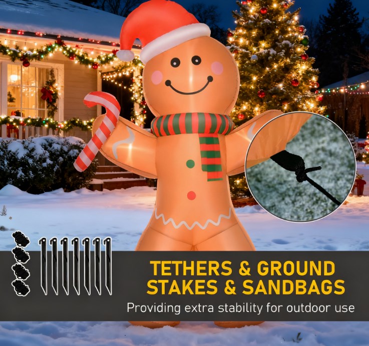 Christmas Inflatable Gingerbread Man