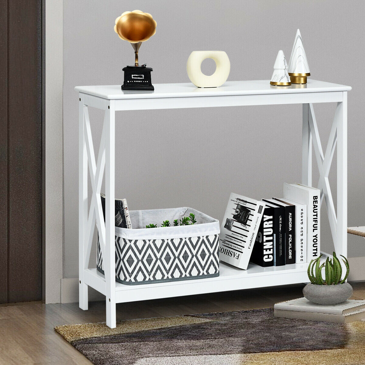 2-Tier Console Accent Table