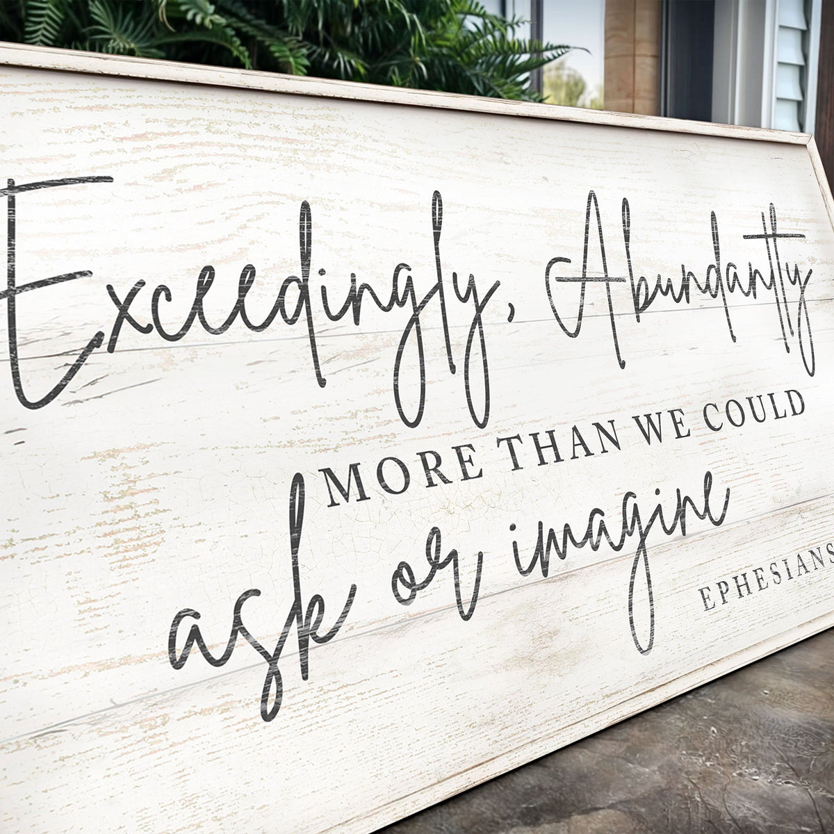Exceedingly Abundantly Faith Canvas Sign