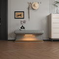 Entryway Leather Ottoman LED Light
