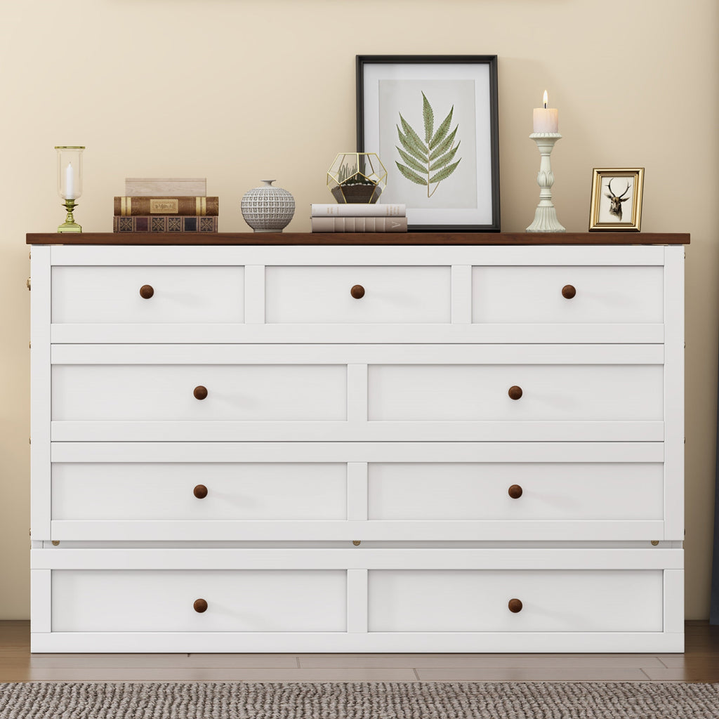 Murphy Bed Modern Charging station/ drawers