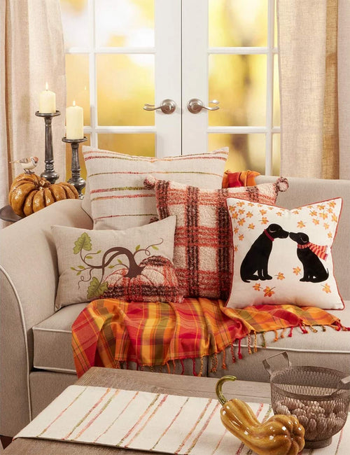 Autumn Harvest Plaid Throw Blanket 50"