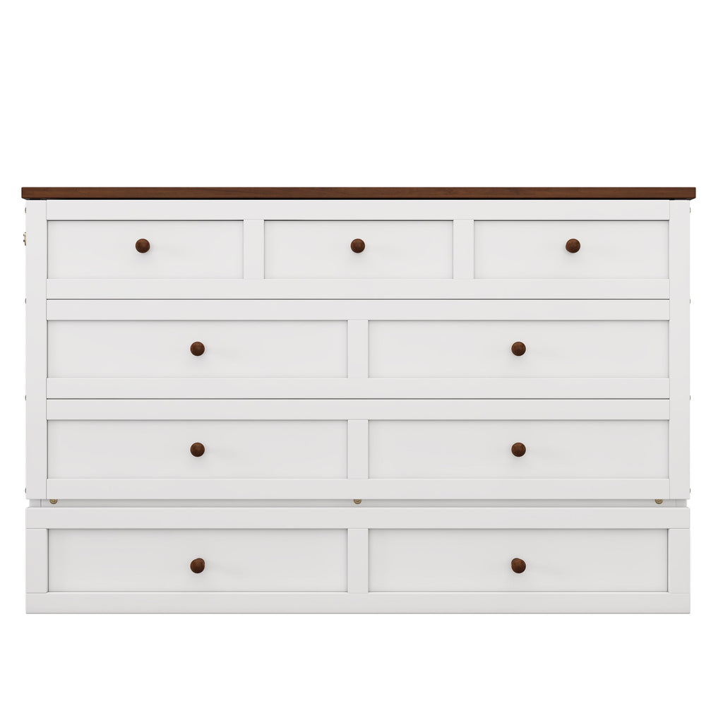 Murphy Bed Modern Charging station/ drawers