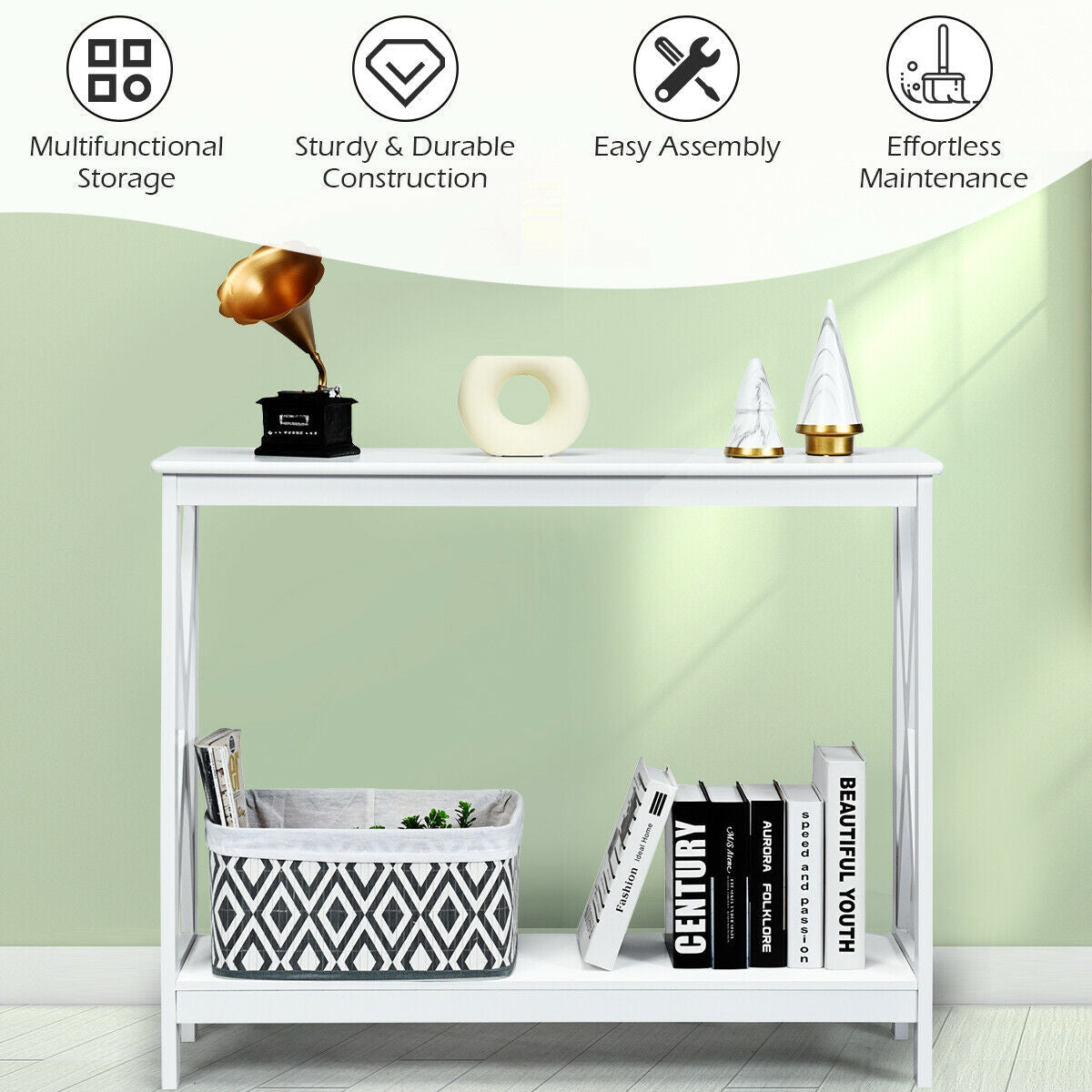 2-Tier Console Accent Table