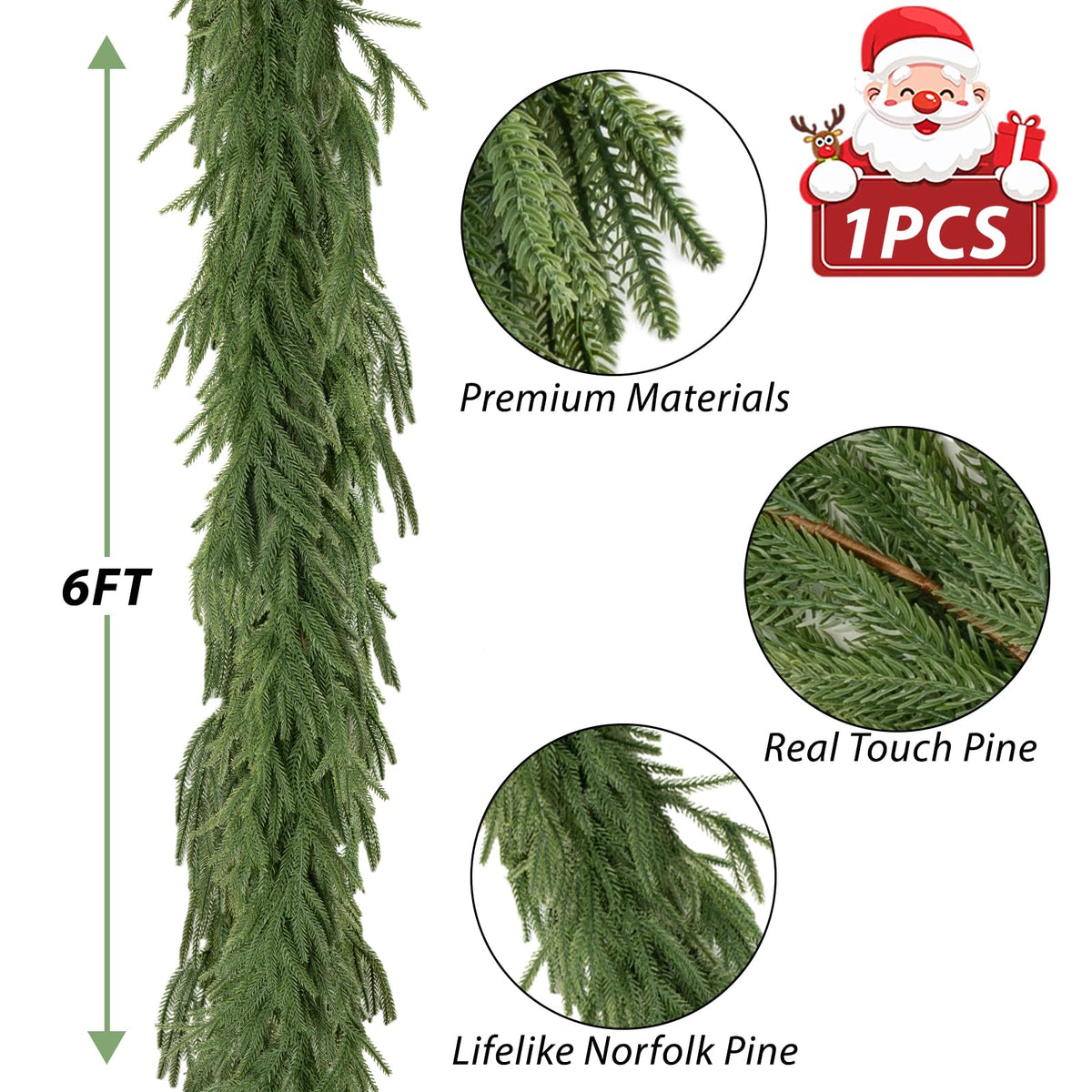 Christmas Norfolk Pine Garland