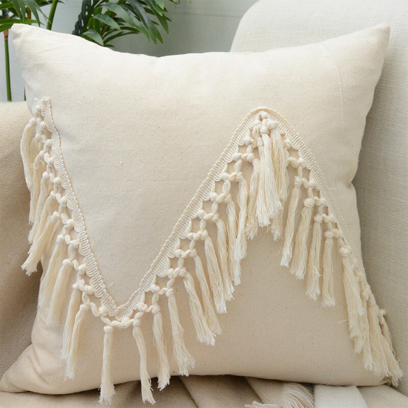 Boho Tassel Pillow Cover
