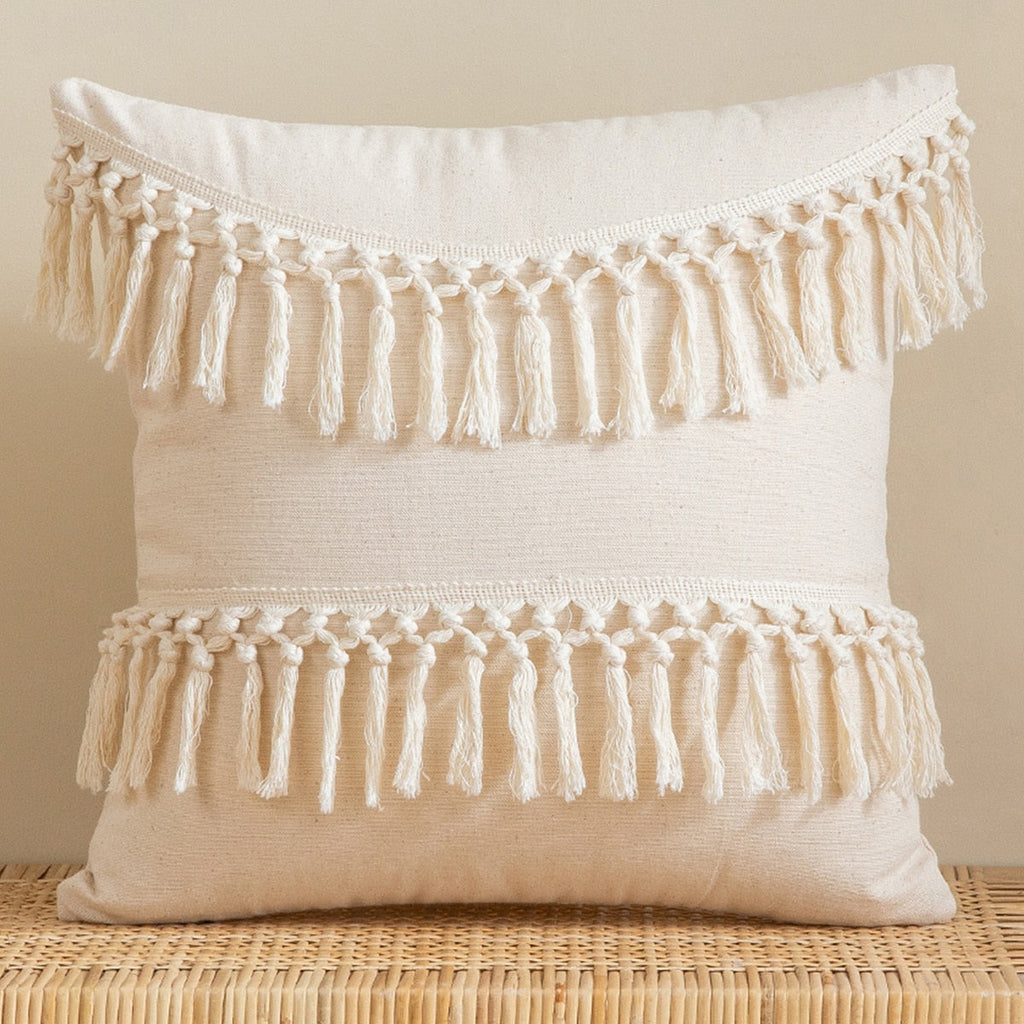 Boho Tassel Pillow Cover
