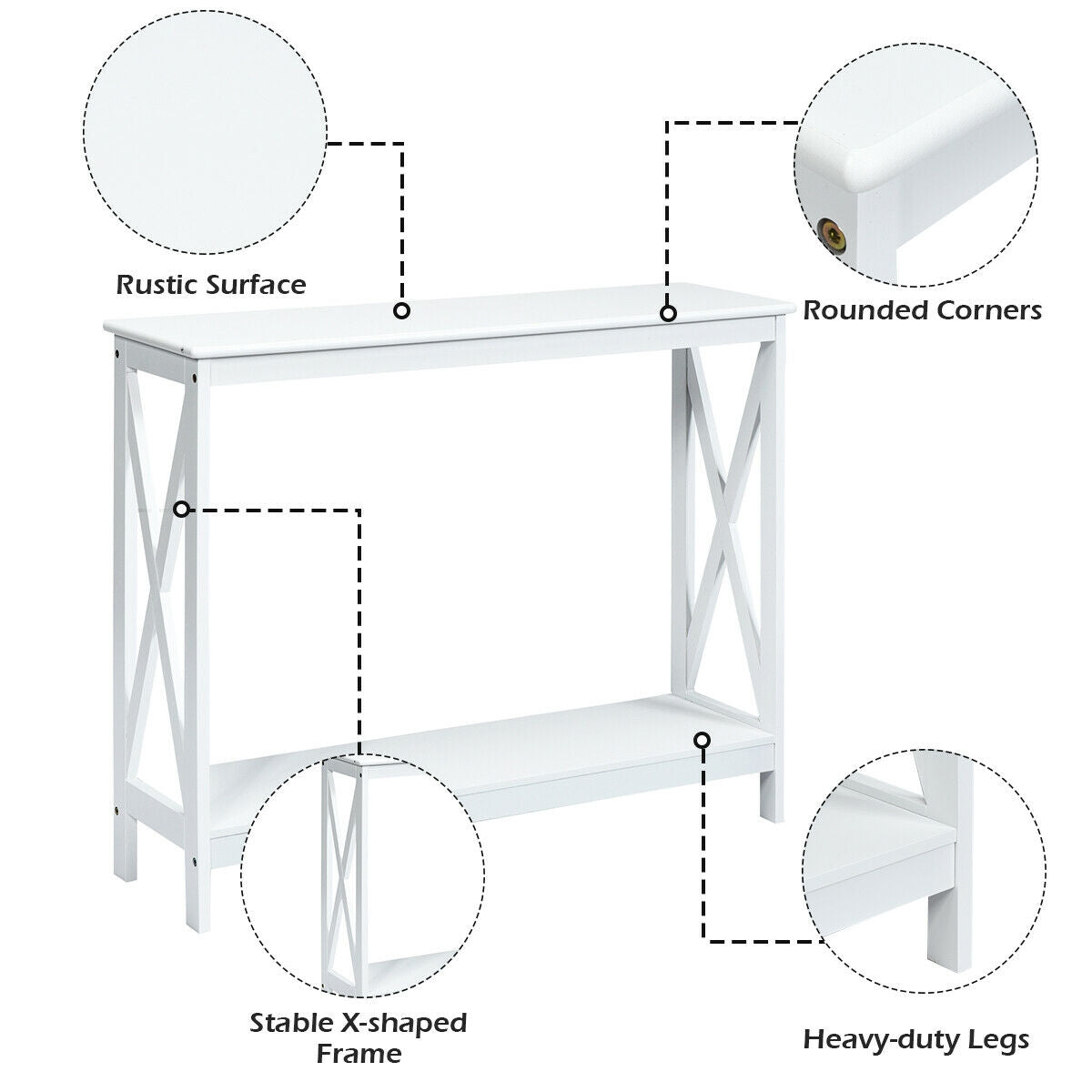 2-Tier Console Accent Table