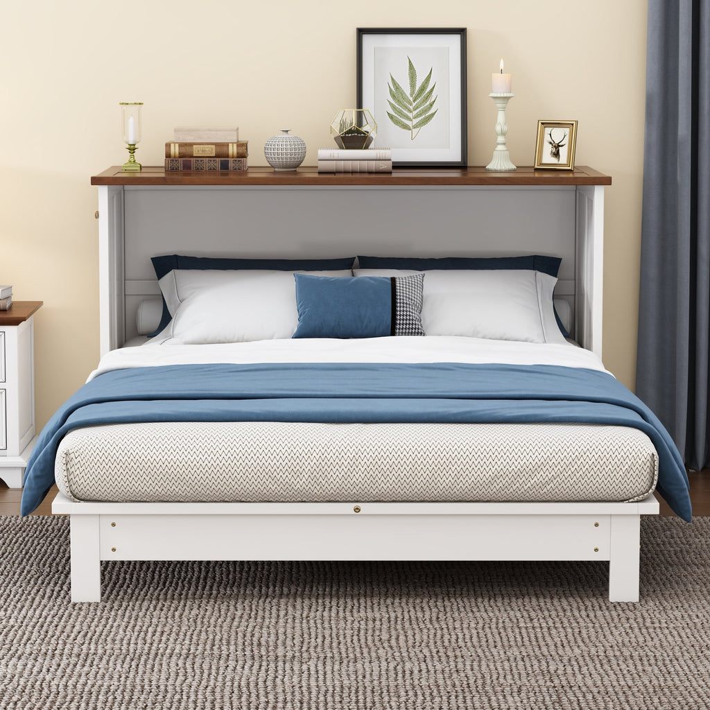 Murphy Bed Modern Charging station/ drawers