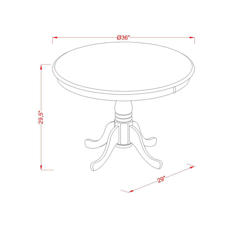 Mahogany 3 Pc. dinette Modern Finish