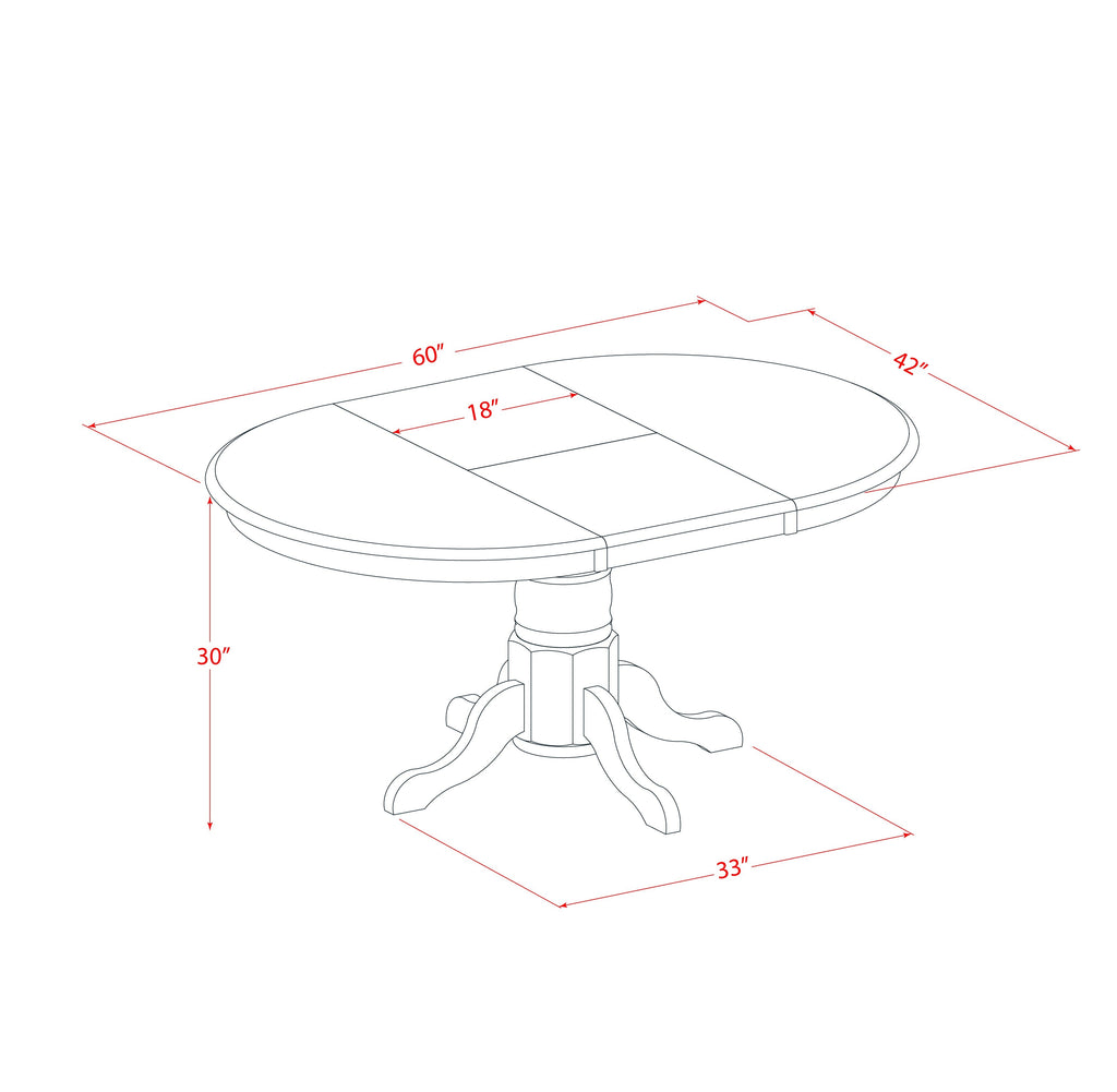 5 Pc Pedestal Dining Table