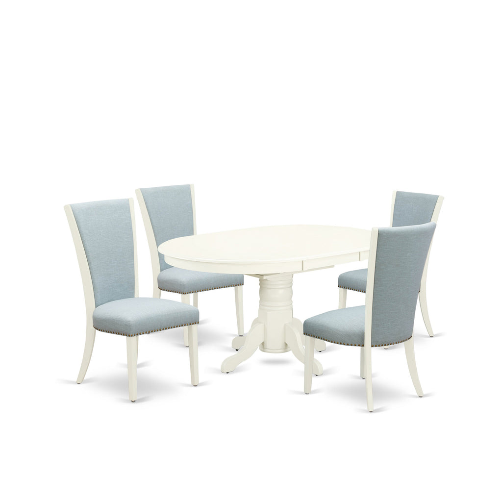 5 Pc Pedestal Dining Table