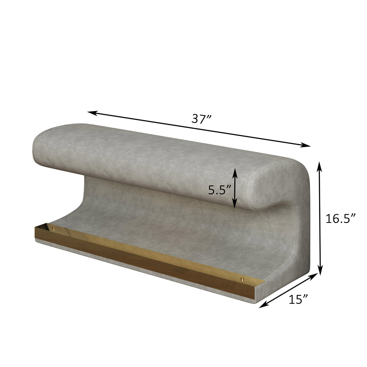 Entryway Leather Ottoman LED Light
