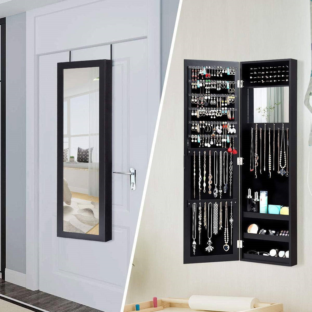 Wall Mounted Jewelry Organizer Mirror