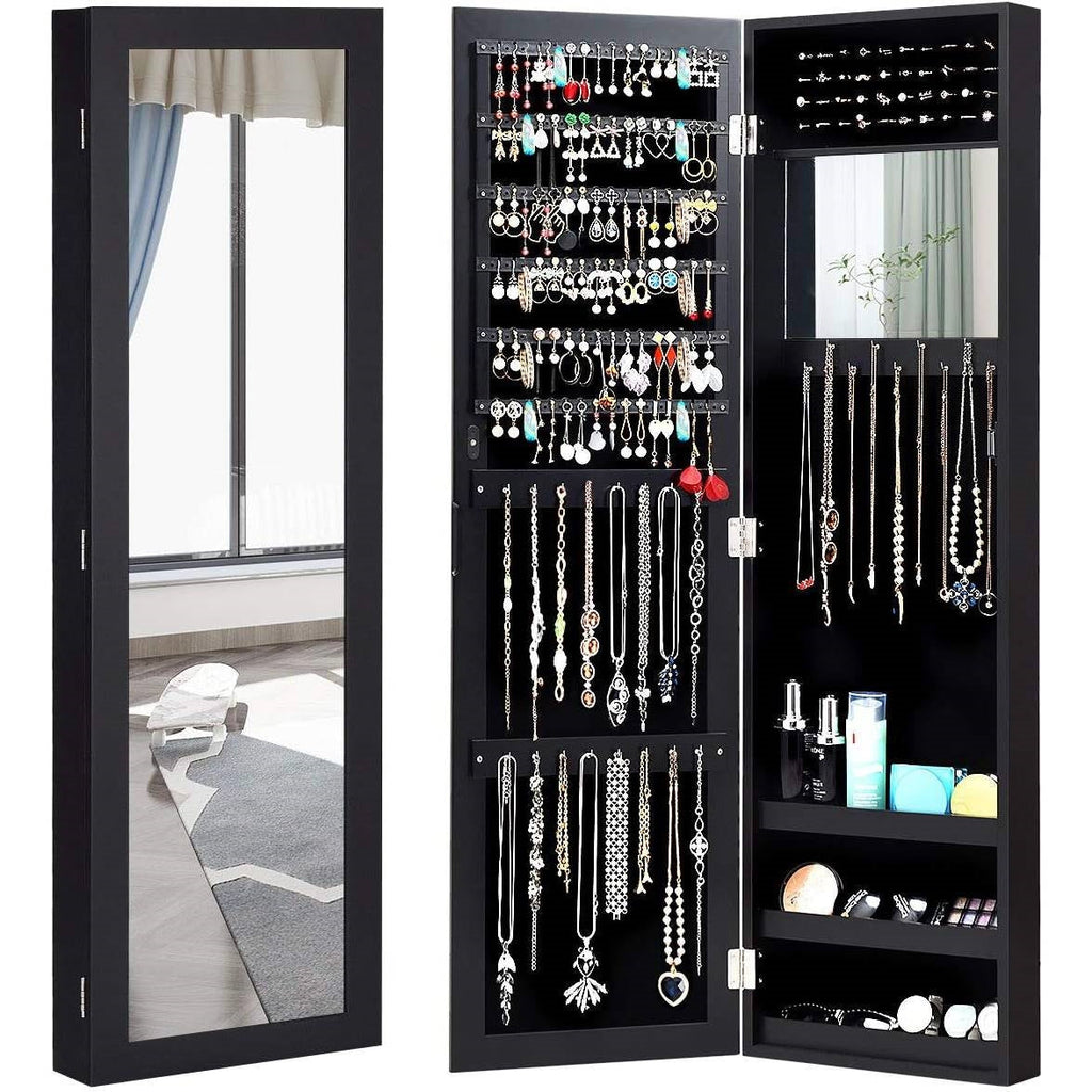 Wall Mounted Jewelry Organizer Mirror