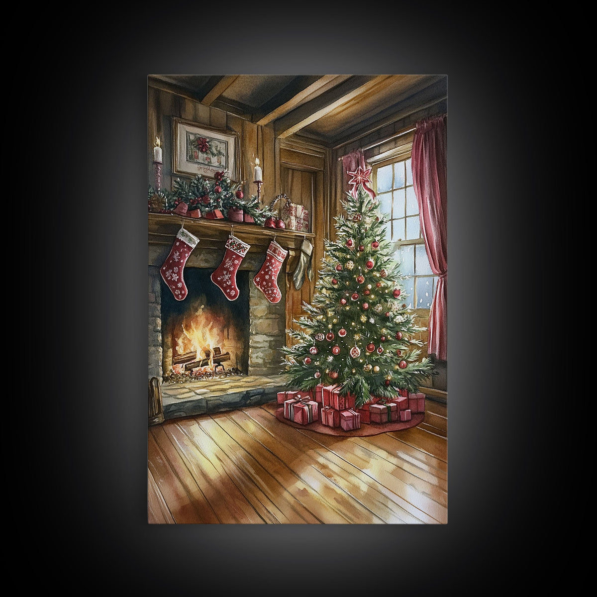 Cozy farmhouse Christmas Canvas