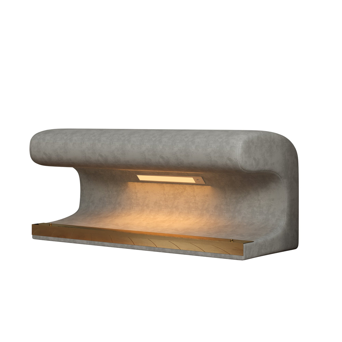 Entryway Leather Ottoman LED Light