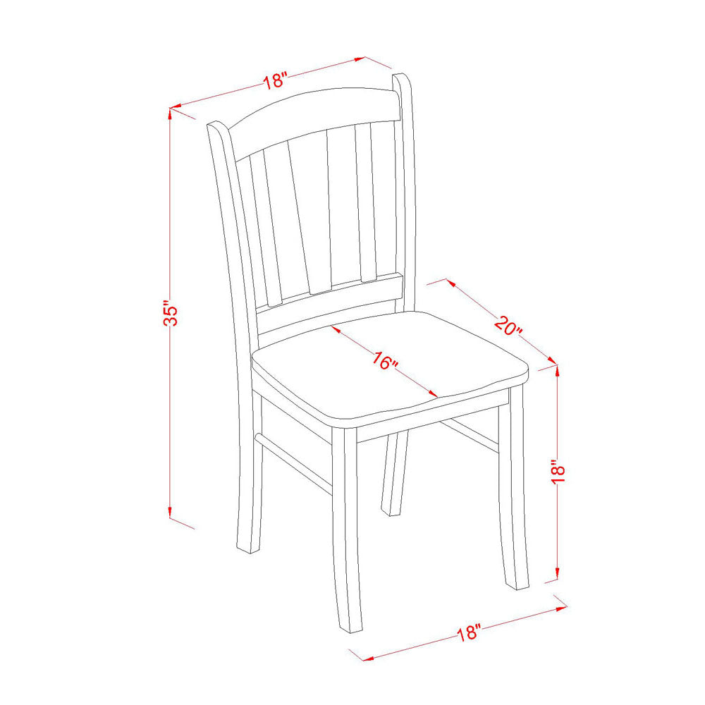 Mahogany 3 Pc. dinette Modern Finish