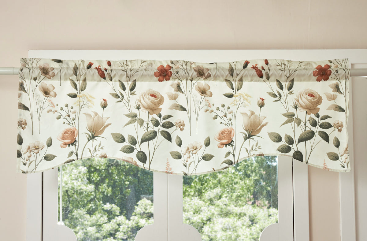 Enchanted Meadow Floral Window Valance