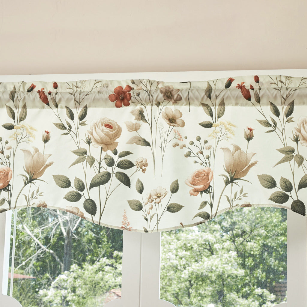 Enchanted Meadow Floral Window Valance
