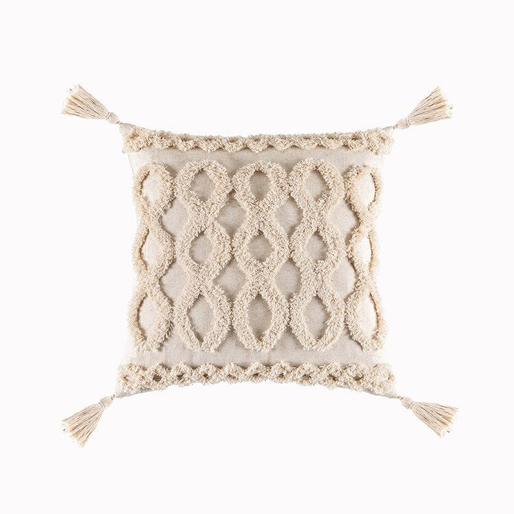 Boho Tassel Pillow Cover