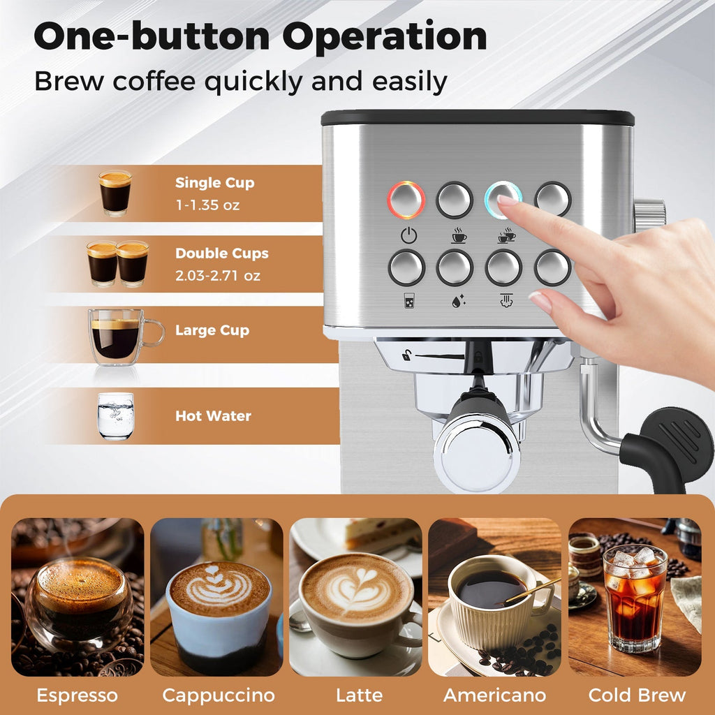 Stainless Espresso with Frother