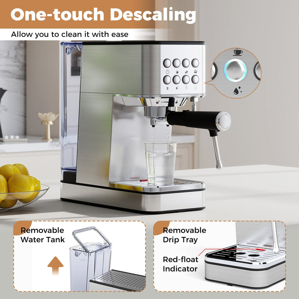 Stainless Espresso with Frother