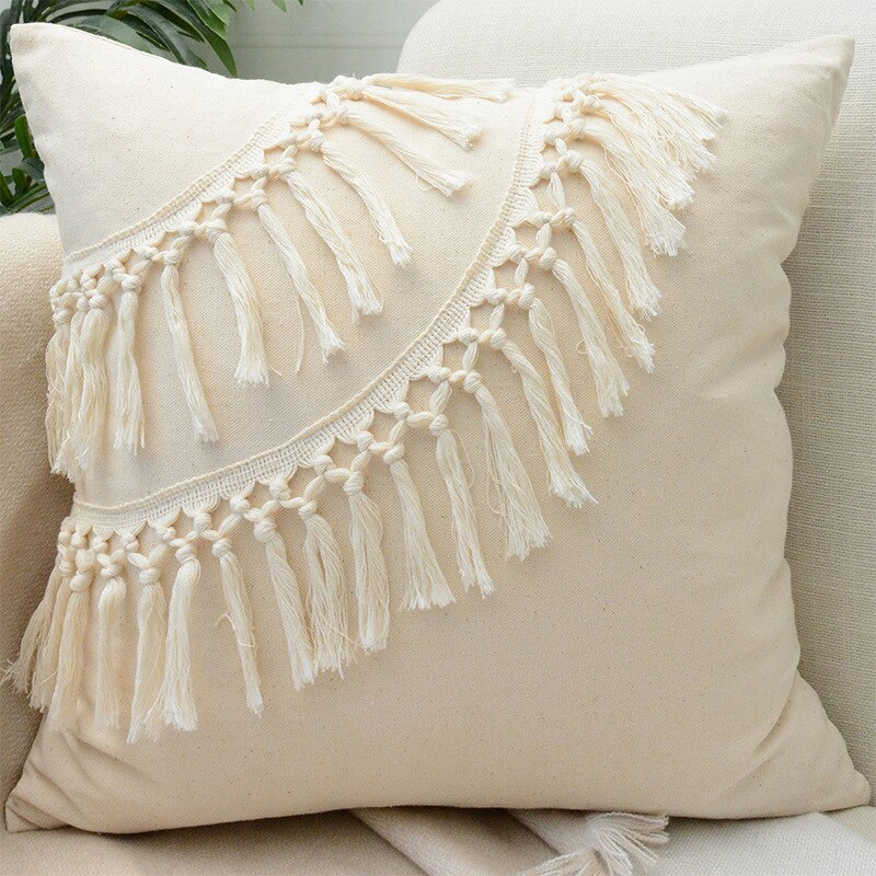 Boho Tassel Pillow Cover
