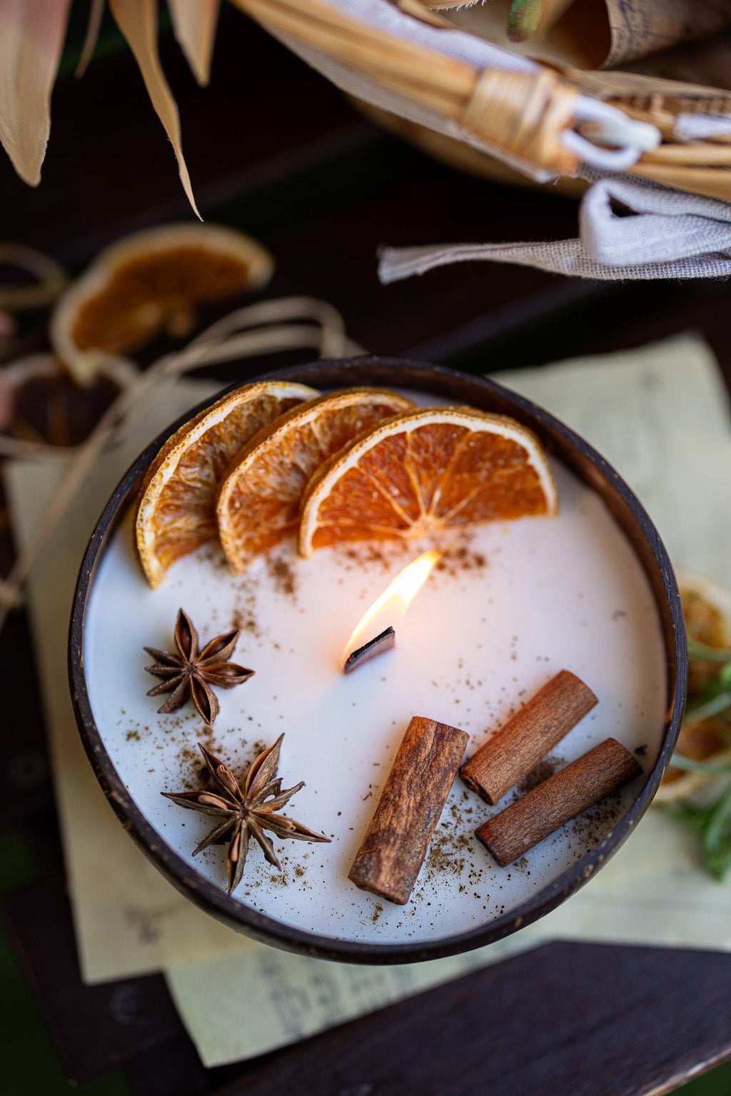 Handcrafted Coconut Shell Candle