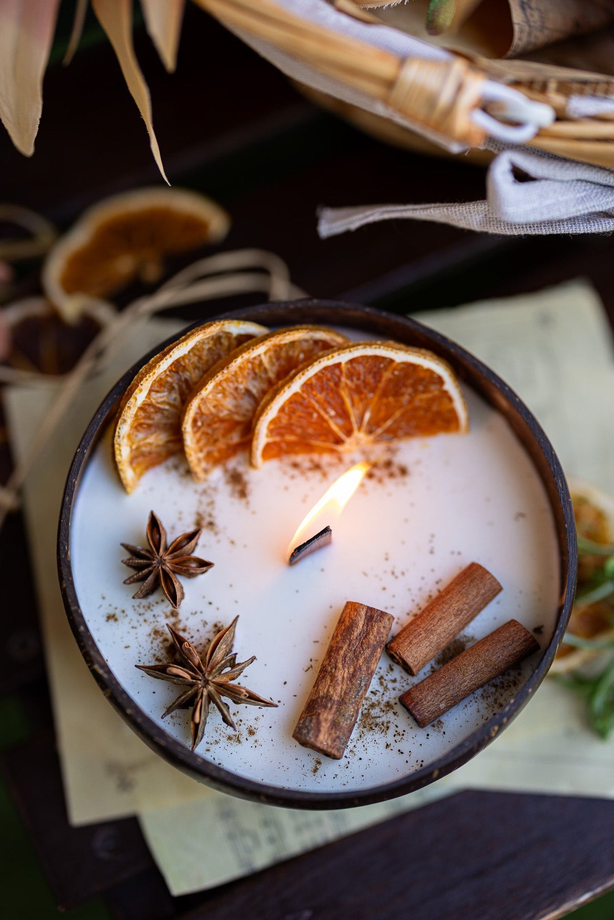 Handcrafted Coconut Shell Candle